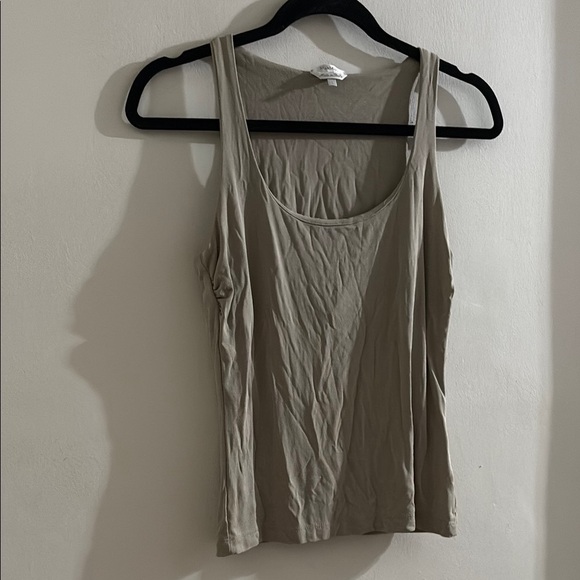 MaxMara Gray Fitted Sleeveless Tank Top - large - scoop neck - Picture 1 of 5
